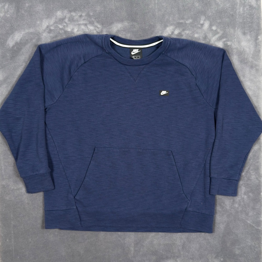 Nike Crewneck Pullover Sweatshirt Navy Blue Men's Size XL Pocket 928465-410